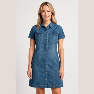 Love Tree Blue Denim Mini Dress. Medium. NWT